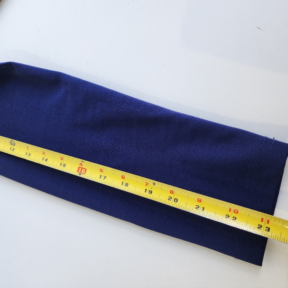 SHEIN Notched Neckline Pleated Hem A-Line Dress  Navy Blue Stretch M - Picture 9 of 16